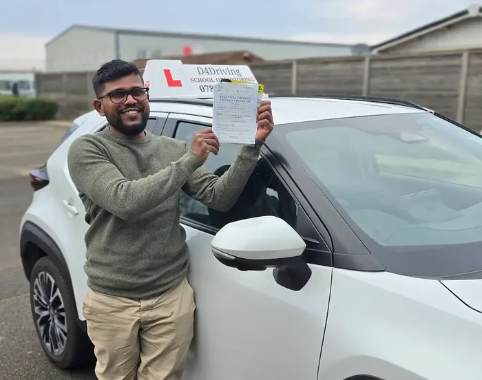 Buddhika — passed his driving test with D4Driving